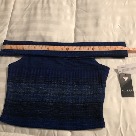 Guess off the shoulder crop top for sale! 💙🖤💙🖤 - Picture 4 of 11